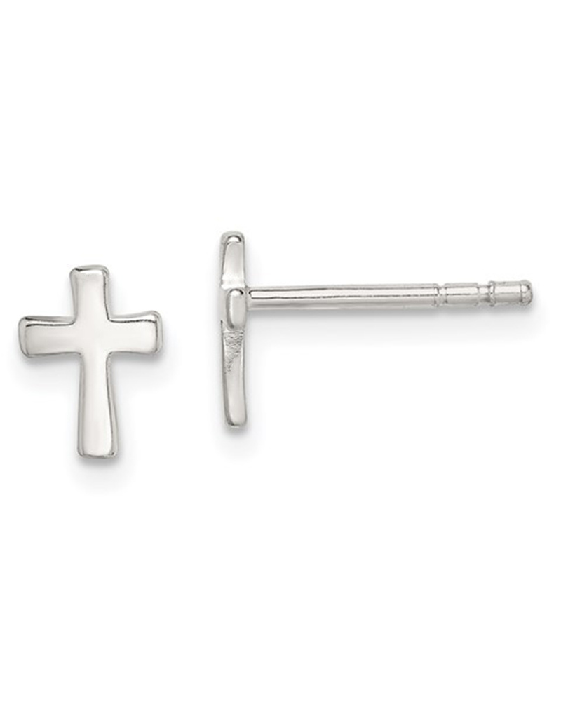 Cross Stud Earrings 7mm