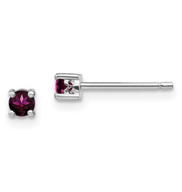 3mm Rhodolite Stud Earrings