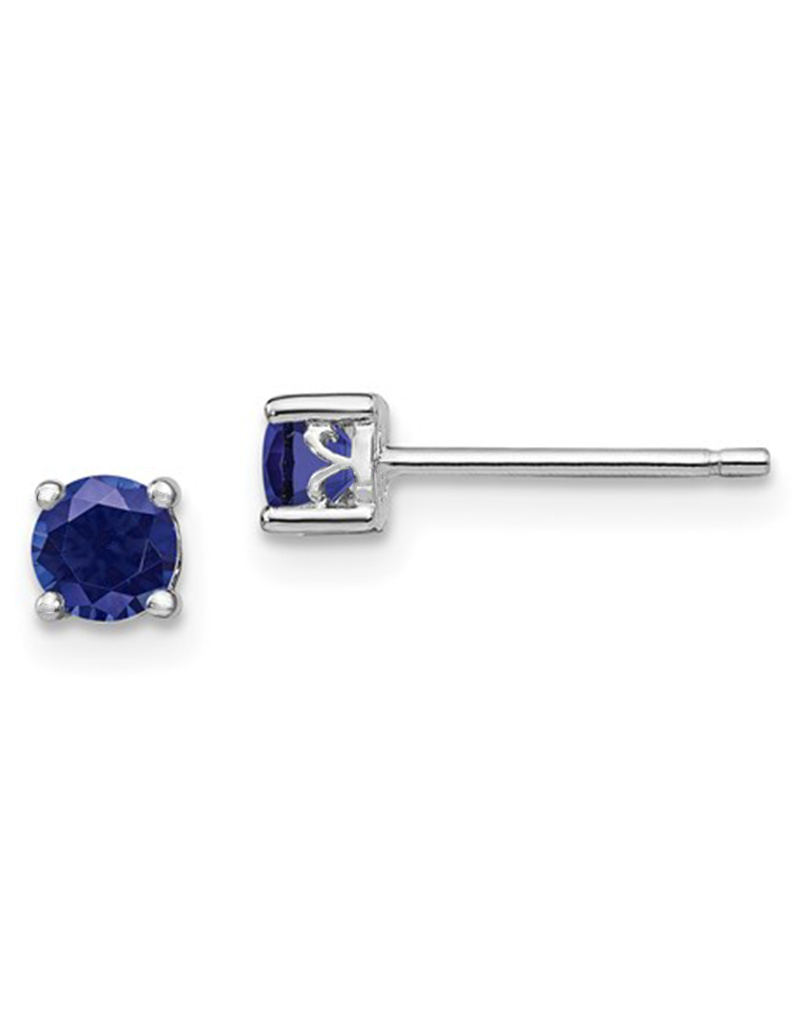 4mm Sapphire (Lab) Stud Earrings