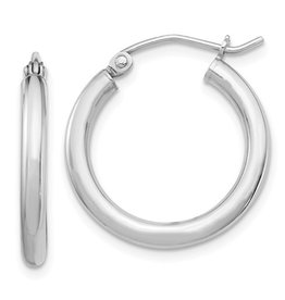 2.5mm Wide Hoop Earrings 20mm