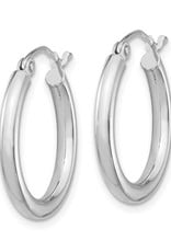 Sterling Silver 2.5mm Wide Hoop Earrings 20mm