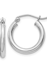 Sterling Silver 2.5mm Wide Hoop Earrings 17mm