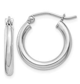 2.5mm Wide Hoop Earrings 17mm