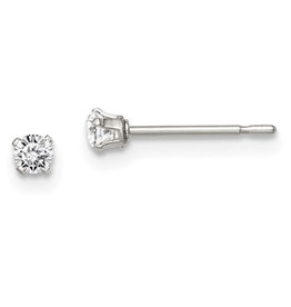 2.5mm CZ Stud Earrings