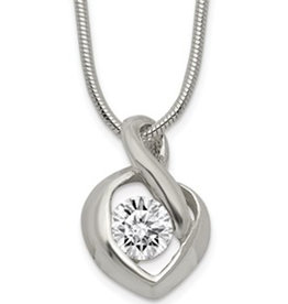 CZ Slide Necklace 18" *quaqh572-18