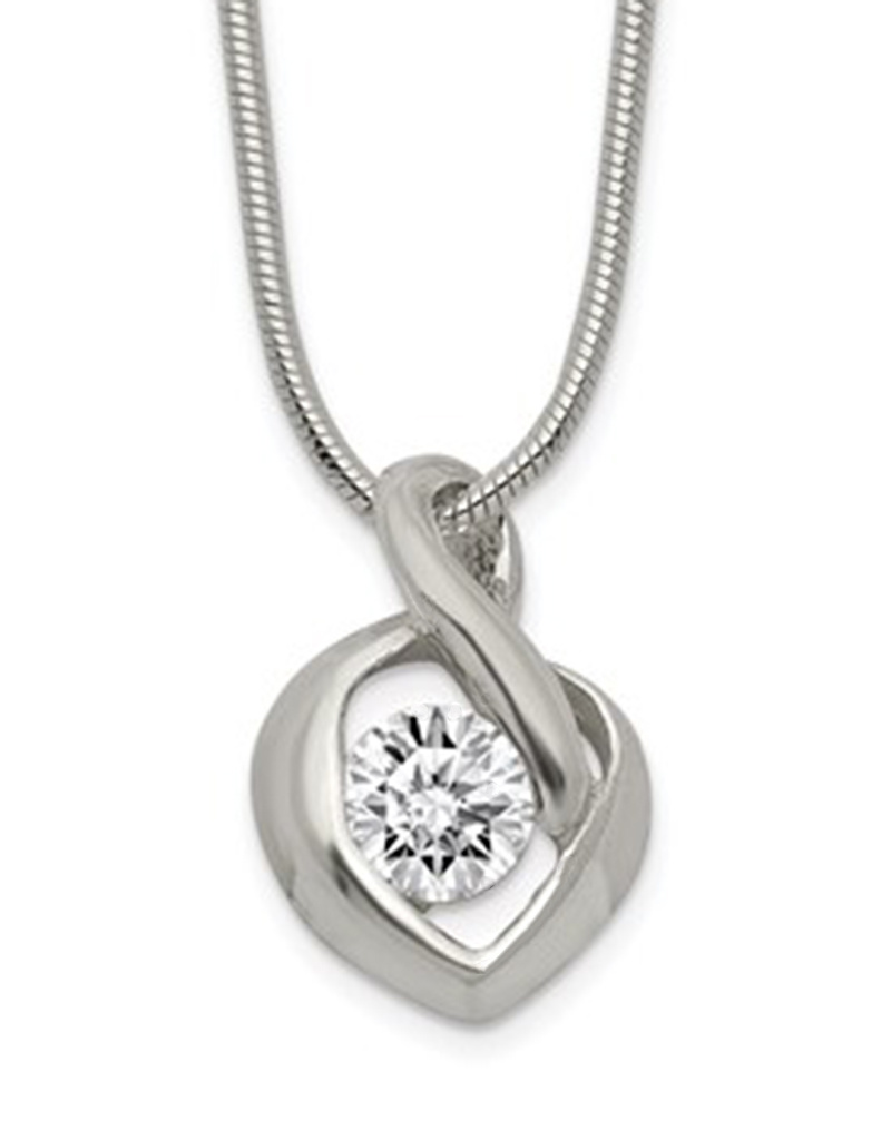 CZ Slide Necklace 18" *quaqh572-18