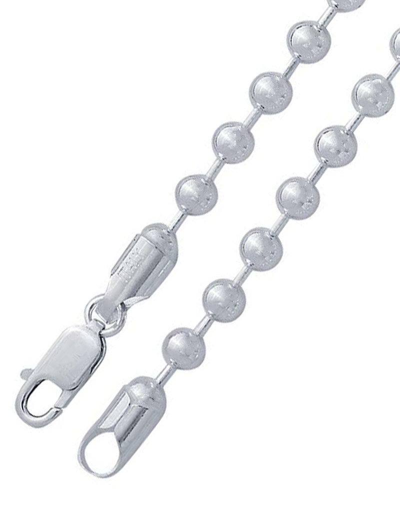 Sterling Silver 5mm Bead Chain Necklace