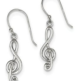 Treble Clef Earrings 19mm