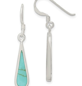 Teardrop Turquoise Earrings 20mm