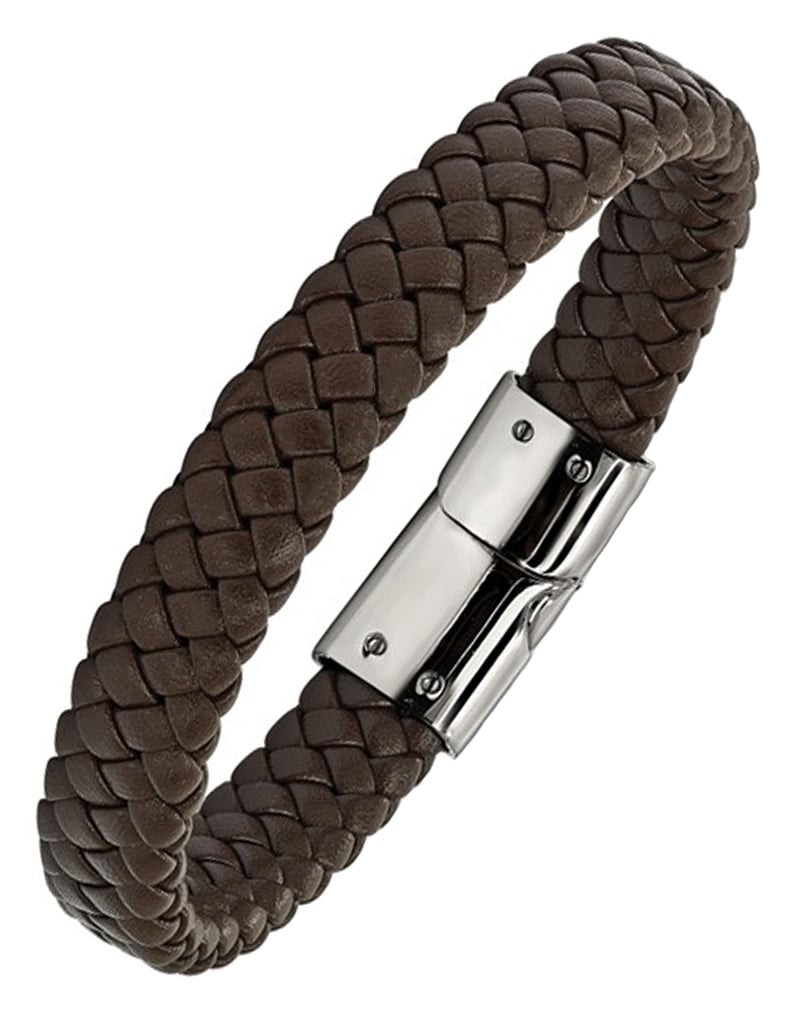 Brown Leather Bracelet 8.5"