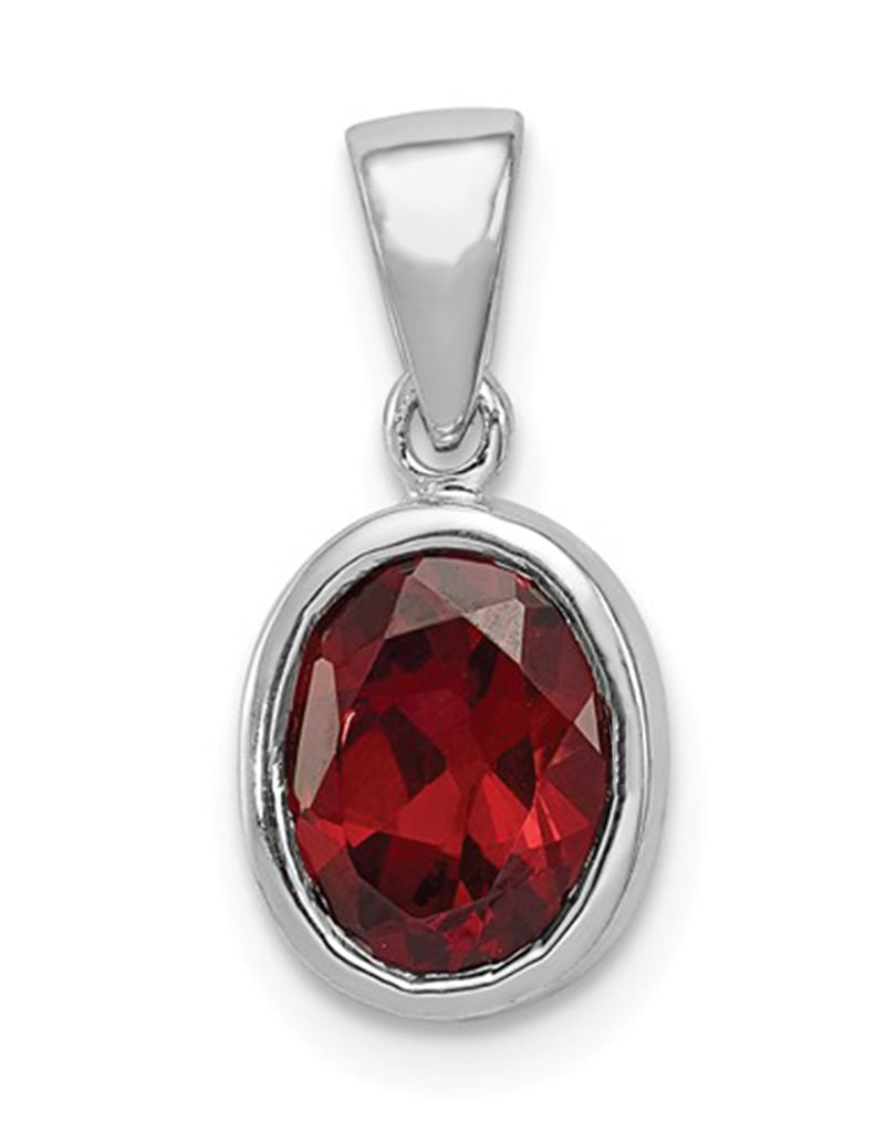 Oval Garnet Pendant