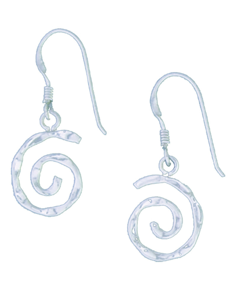 Hammered Coil Earrings 14mm