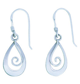 Spiral in Teardrop Earrings 16mm