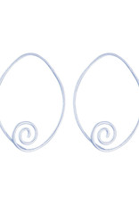 Sterling Silver Swirl Wire Threader Earrings