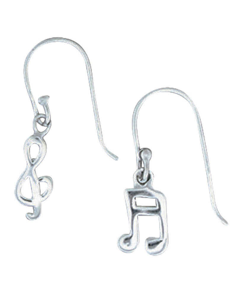 Sterling Silver Music Earrings 12mm