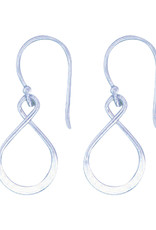 Sterling Silver Twist Teardrop Earrings 16mm