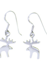 Sterling Silver Moose Earrings15mm