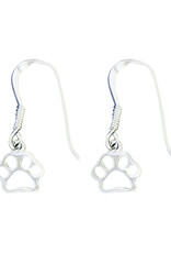 Sterling Silver Paw Print Earrings 8.5mm