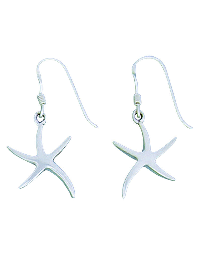 Sterling Silver Starfish Earrings 18mm