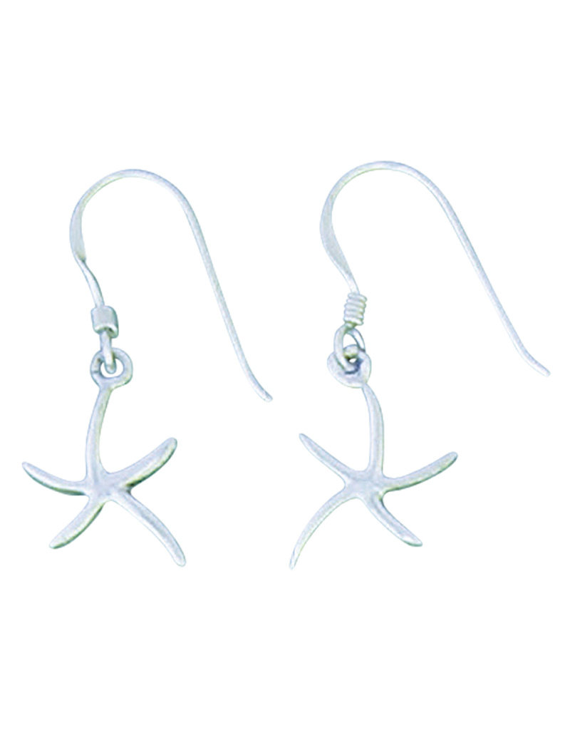 Sterling Silver Small Starfish Earrings 12mm