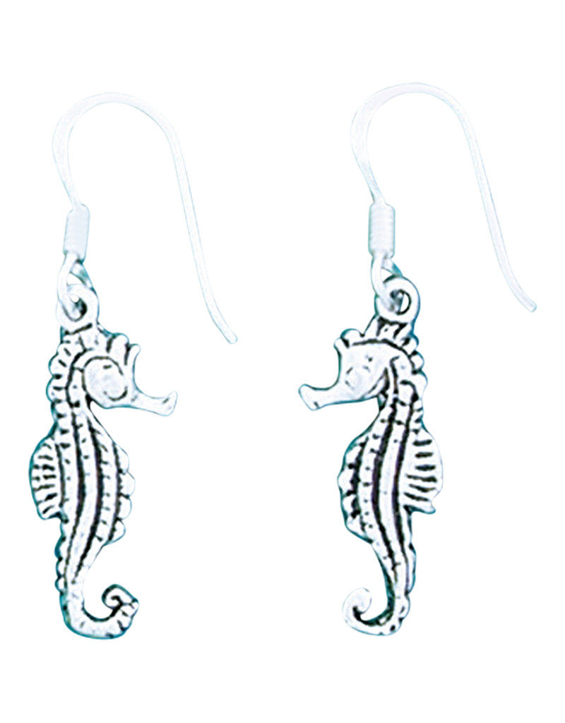 Sterling Silver Seahorse Earrings 18mm