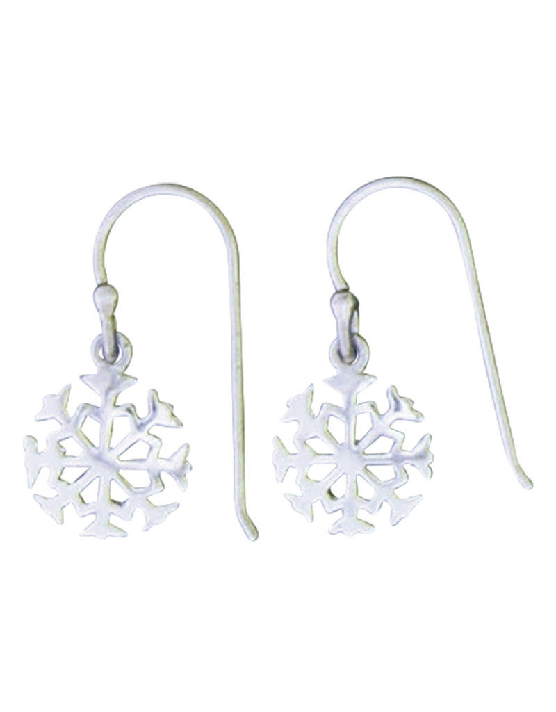 Sterling Silver Snowflake Earrings 11mm