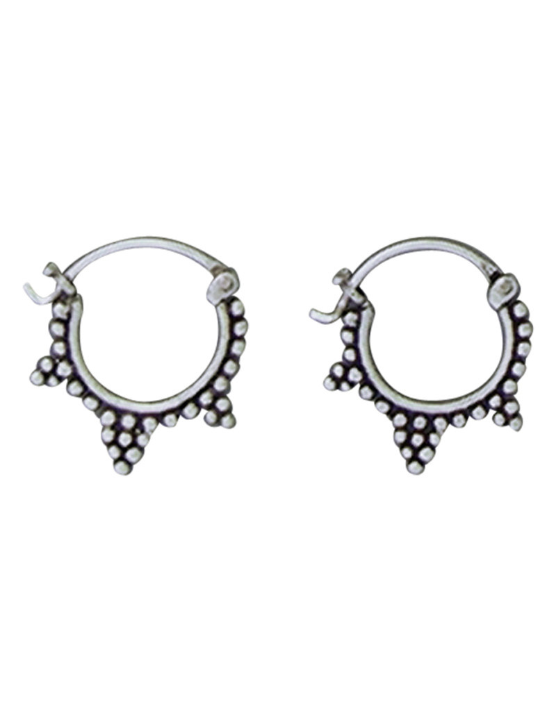 Dotted Bali Design Hoop Earrings 18mm