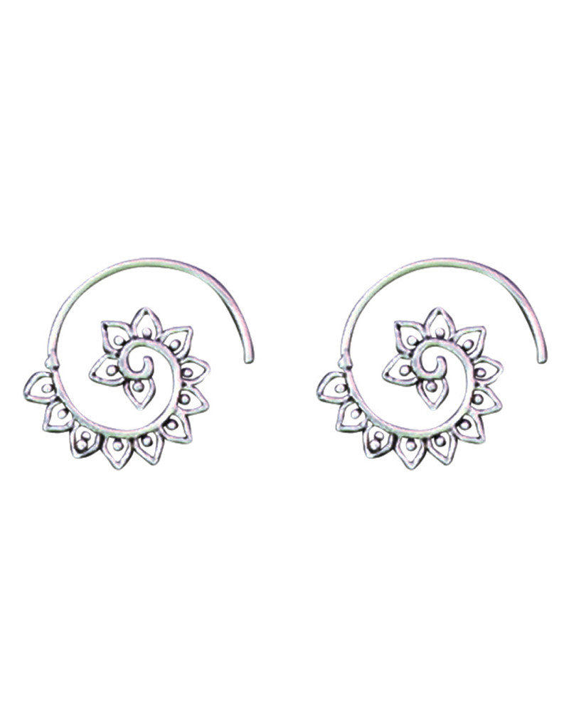 Sterling Silver Tribal Wire Threader Earrings 20mm