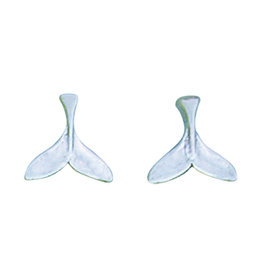 Whale Tail Stud Earrings 10.5mm