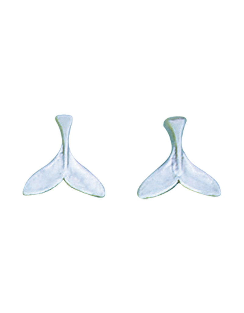 Whale Tail Stud Earrings 10.5mm