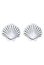 Sterling Silver Seashell Stud Earrings 9mm