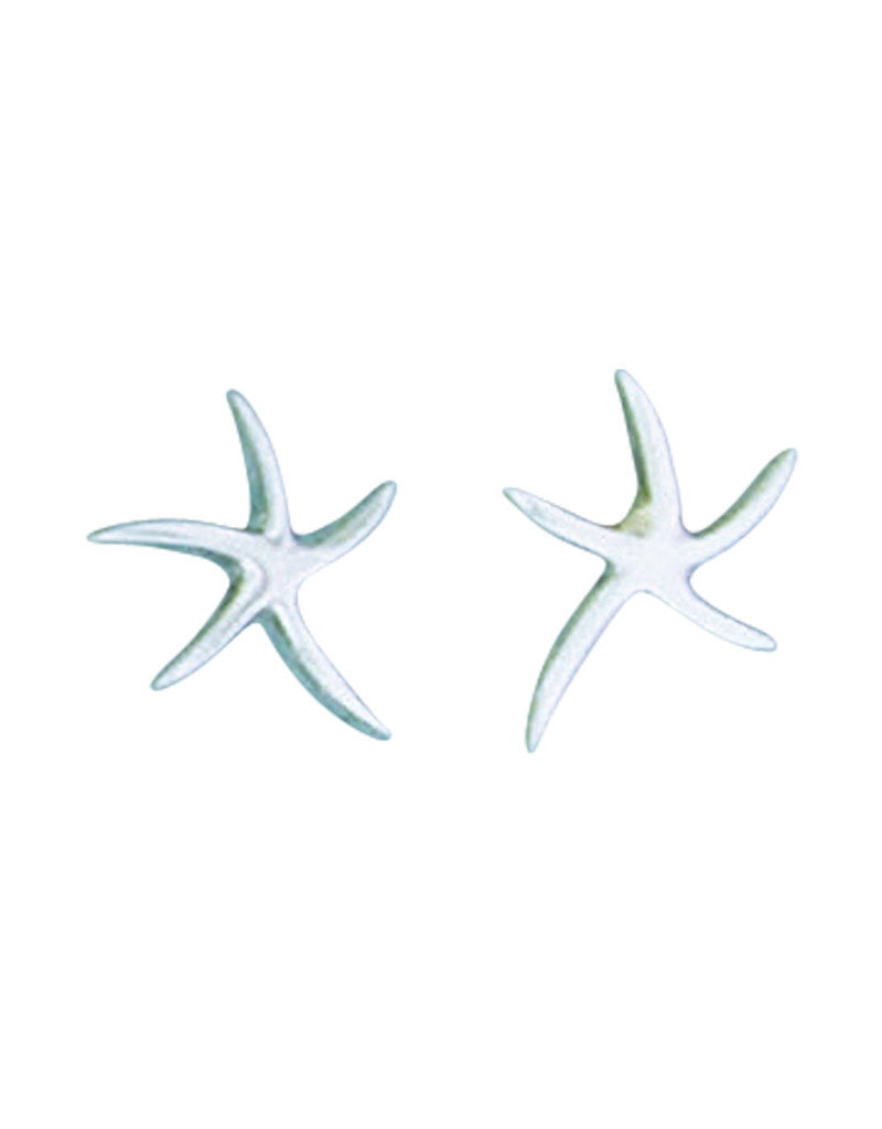Sterling Silver Starfish Stud Earrings 12mm