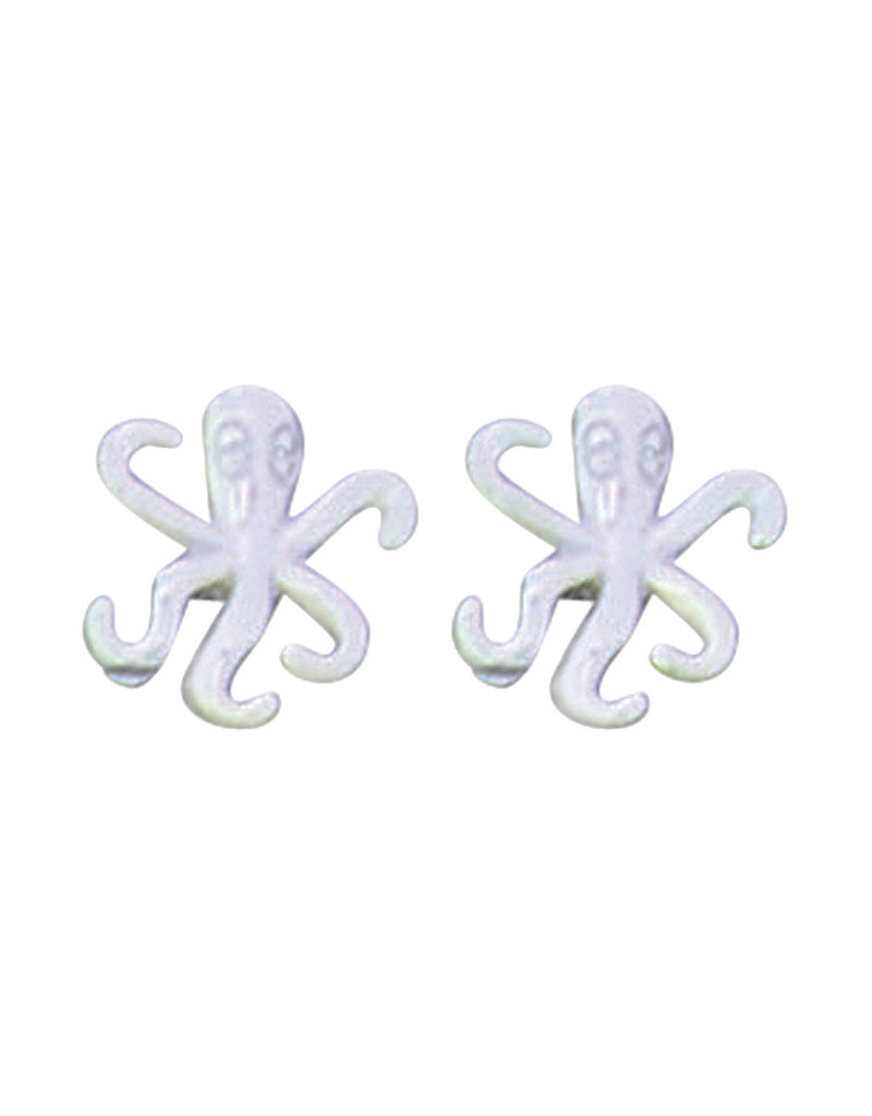 Sterling Silver Octopus Stud Earrings 11mm