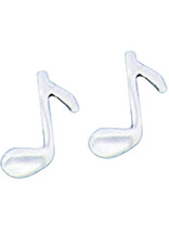 Sterling Silver Music Note Stud Earrings 10mm
