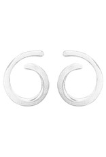 Sterling Silver Curl Post Earrings 13mm