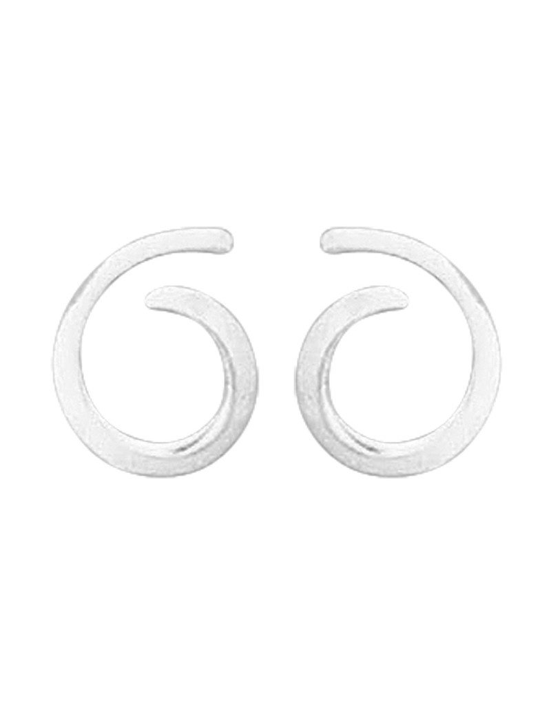 Sterling Silver Curl Post Earrings 13mm