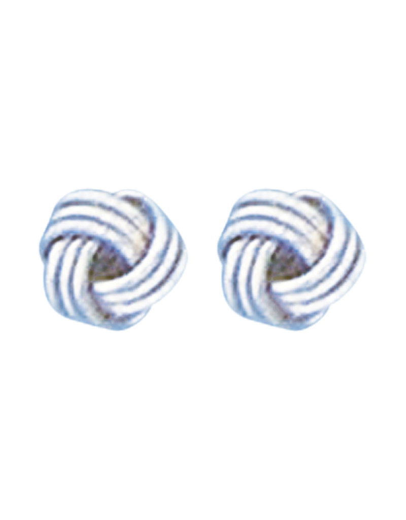 Sterling Silver Knot Stud Earrings 4mm
