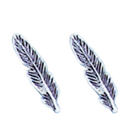 Feather Stud Earrings 11mm