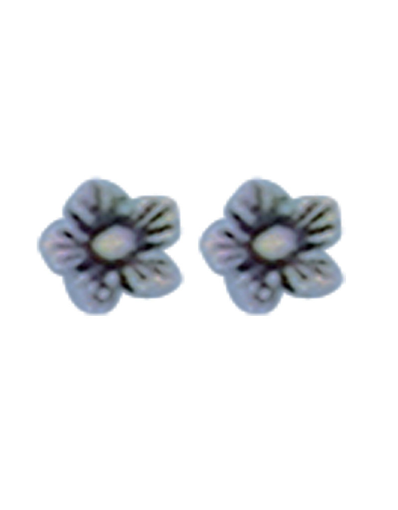 Sterling Silver Flower Stud Earrings 4mm