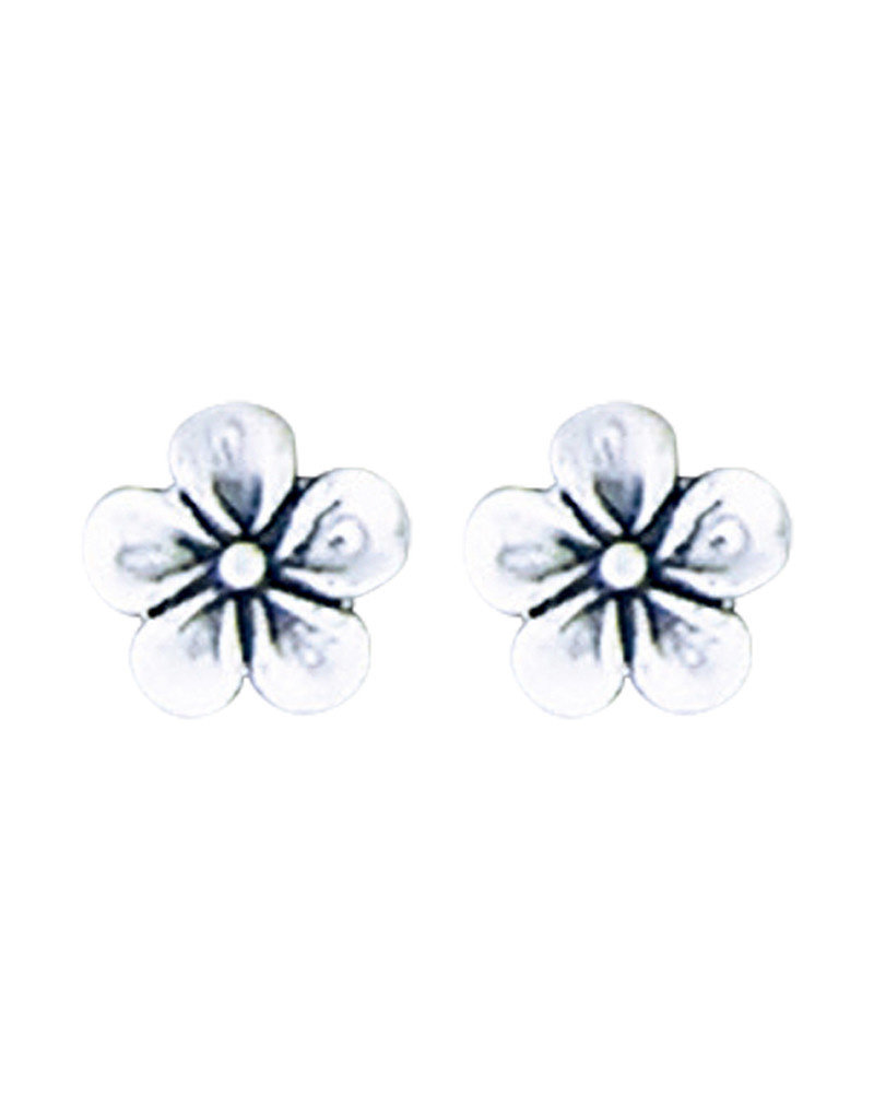 Sterling Silver Flower Stud Earrings 9mm