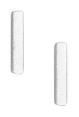 Sterling Silver Bar Stud Earrings 10mm