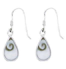 Teardrop Shiva Shell Earrings 15mm