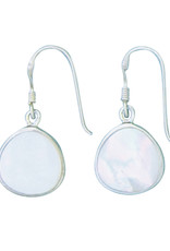 Sterling Silver Mother of Pearl Earrings 13mm