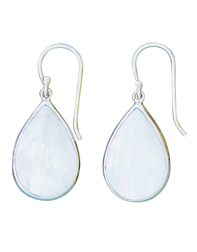 Teardrop Mother of Pearl Earrings 24mm