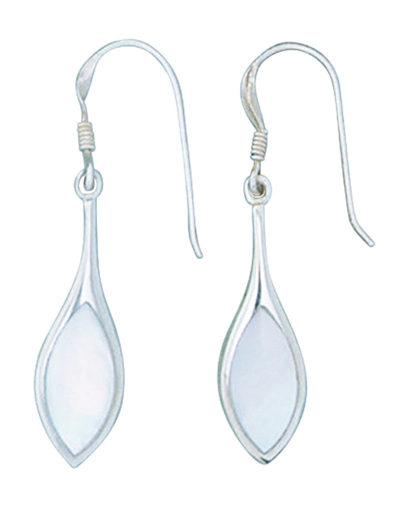 Marquise Mother of Pearl Earrings 23mm