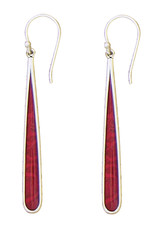 Long Teardrop Coral Earrings 48mm *24127