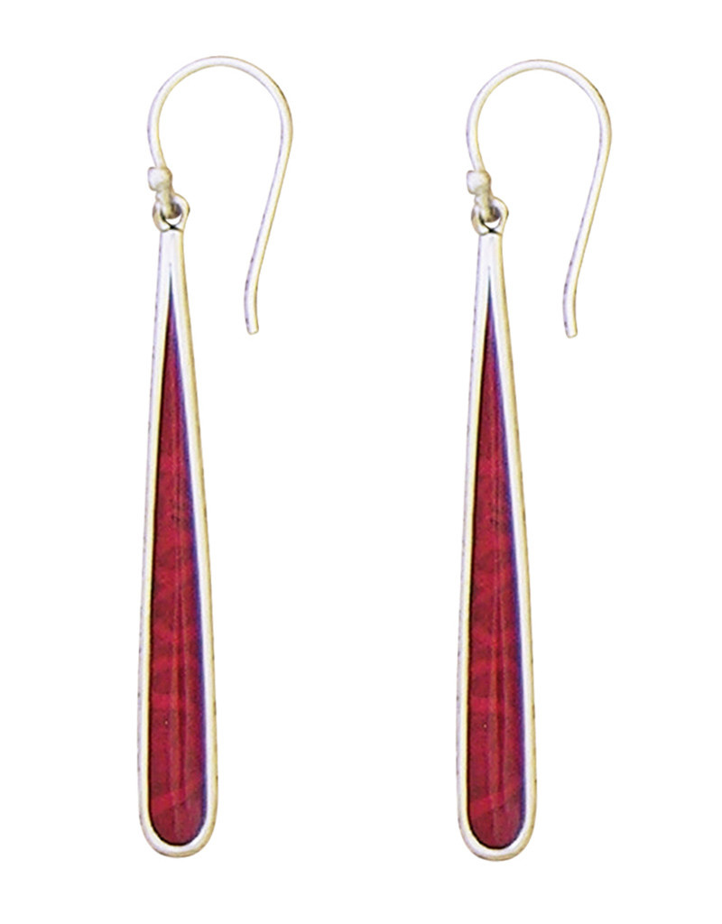 Long Teardrop Coral Earrings 48mm *24127