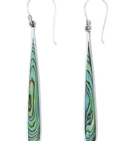 Long Teardrop Abalone Earrings 48mm