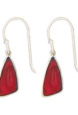 Sterling Silver Coral Earrings 16mm