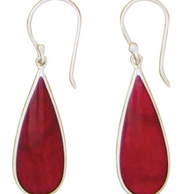 Teardrop Coral Earrings 30mm